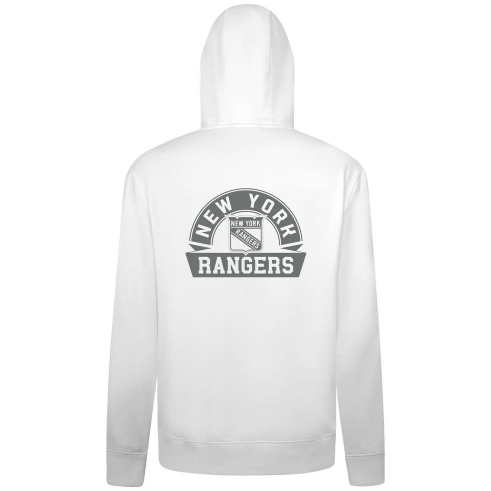 New York Rangers Levelwear Podium Chenille Logo Full-Zip Hoodie White