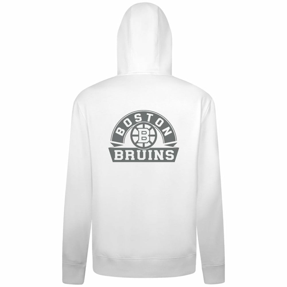 Boston Bruins Levelwear Podium Chenille Logo Full-Zip Hoodie White