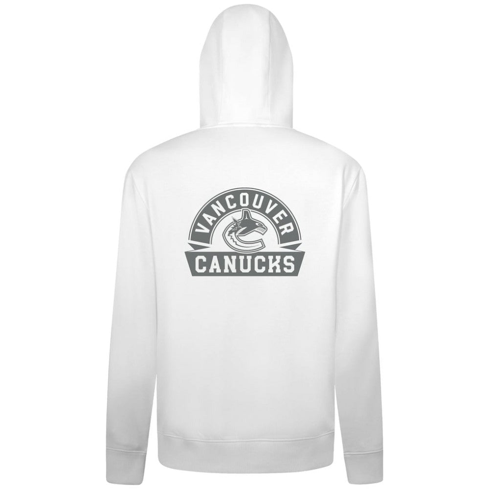 Vancouver Canucks Levelwear Podium Chenille Logo Full-Zip Hoodie White