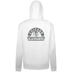 Chicago Blackhawks Levelwear Podium Banner Arch Full-Zip Hoodie White