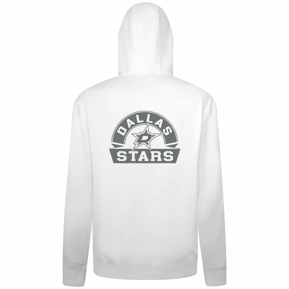 Dallas Stars Levelwear Podium Banner Arch Full-Zip Hoodie White