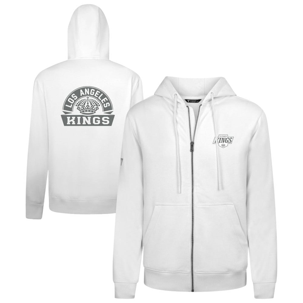Los Angeles Kings Levelwear Podium Banner Arch Full-Zip Hoodie White