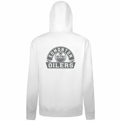 Edmonton Oilers Levelwear Podium Banner Arch Full-Zip Hoodie White