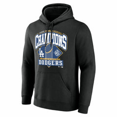 Los Angeles Dodgers 2025 World Series Champions Custom Name & Number Hoodie Black