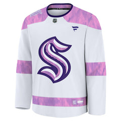 Seattle Kraken Fanatics Hockey Fights Cancer Survivor Practice Jersey White