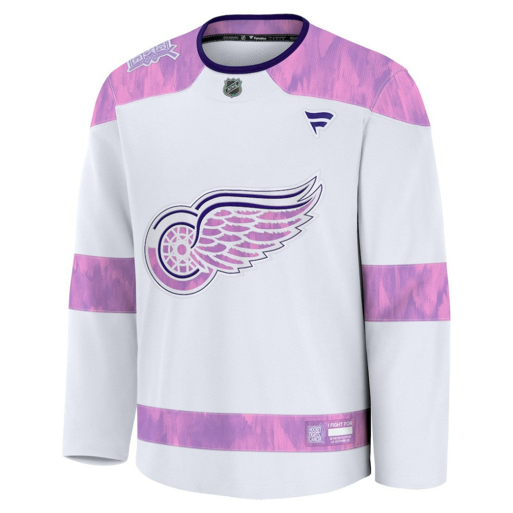 Detroit Red Wings Fanatics Hockey Fights Cancer Survivor Practice Jersey White