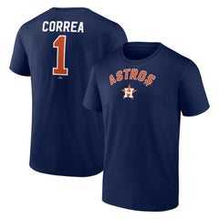 Carlos Correa Houston Astros Winning Streak Name & Number T-Shirt Navy