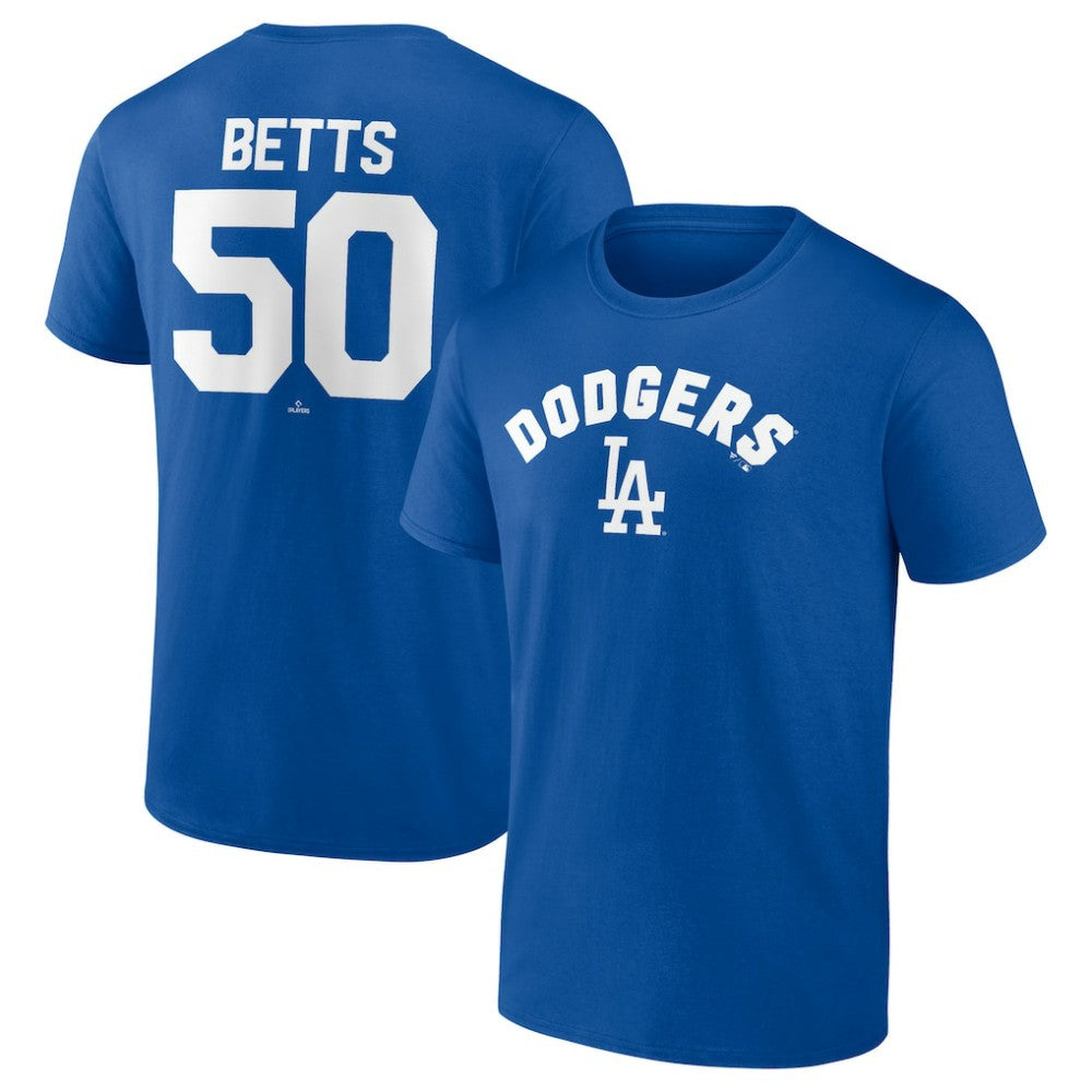 Mookie Betts Los Angeles Dodgers Winning Streak Name & Number T-Shirt Royal