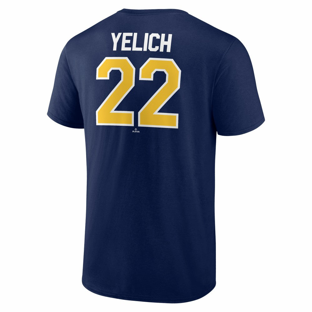 Christian Yelich Milwaukee Brewers Winning Streak Name & Number T-Shirt Navy
