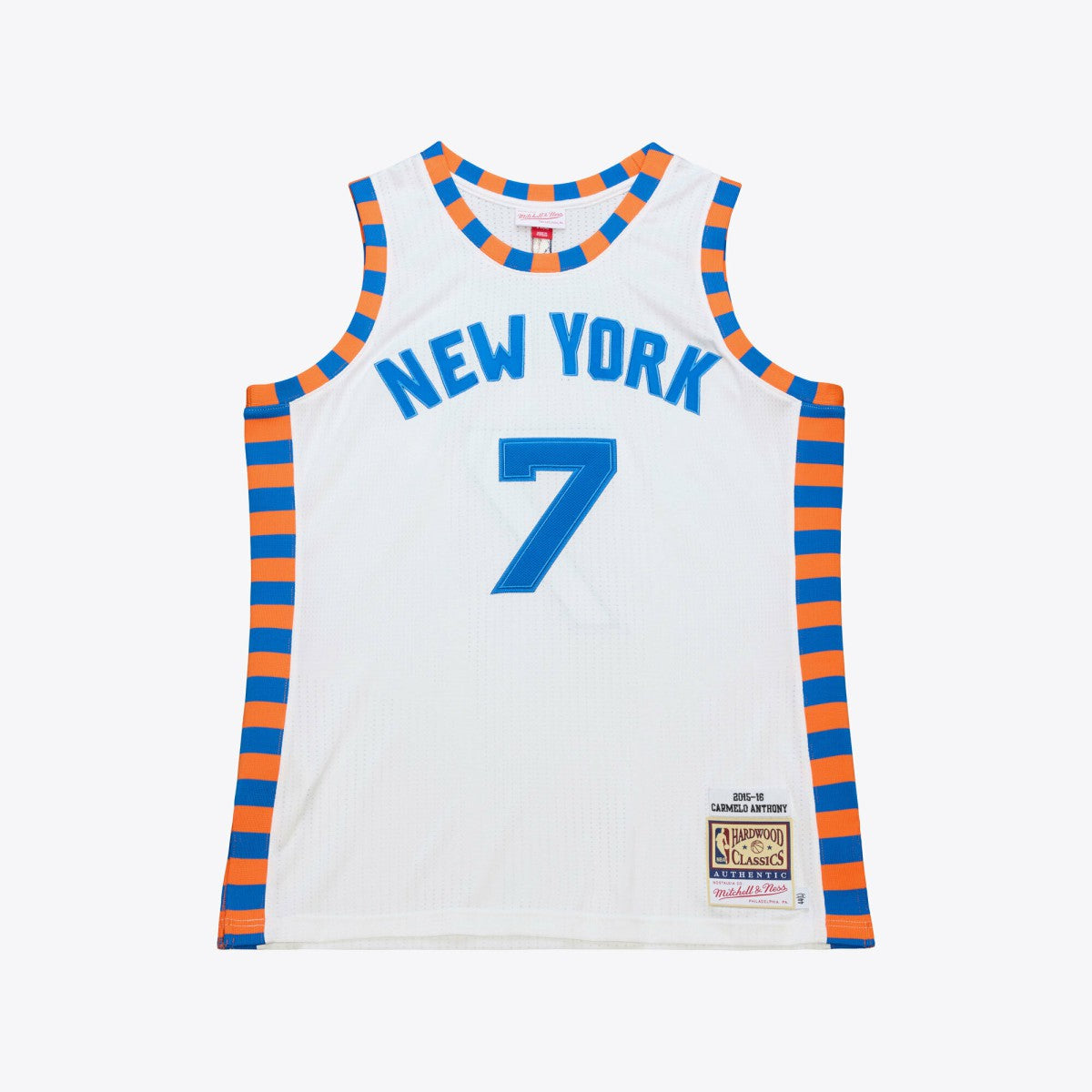 Carmelo Anthony New York Knicks 2015-16 Hardwood Classics Authentic Jersey - White