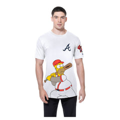 Atlanta Braves MLB x Simpsons Homer Wonderbat T-Shirt White | New Era