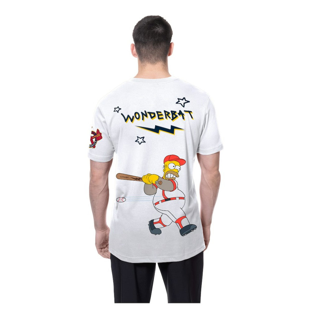 Atlanta Braves MLB x Simpsons Homer Wonderbat T-Shirt White | New Era