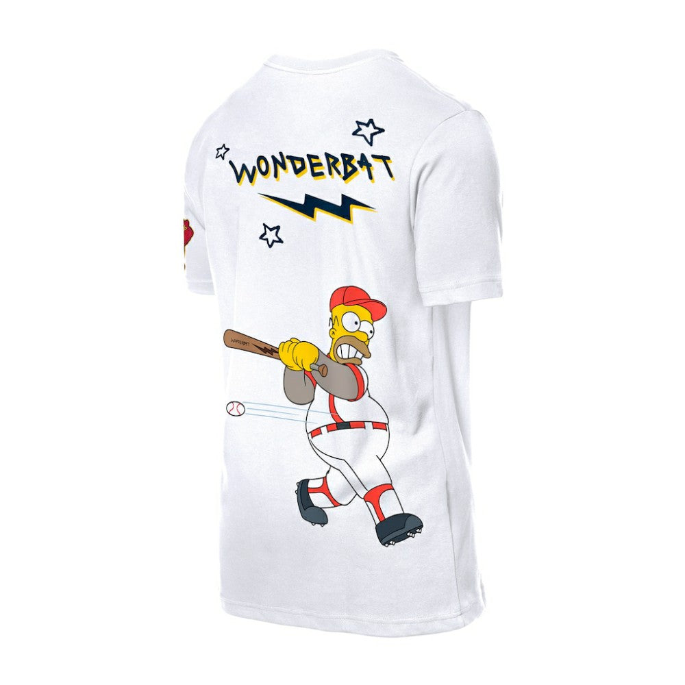 Atlanta Braves MLB x Simpsons Homer Wonderbat T-Shirt White | New Era
