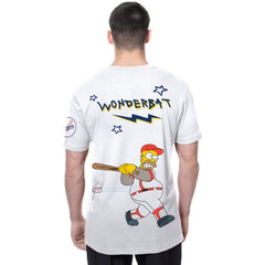 Los Angeles Dodgers MLB x Simpsons Homer Wonderbat T-Shirt White | New Era