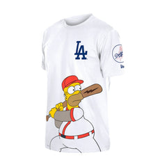 Los Angeles Dodgers MLB x Simpsons Homer Wonderbat T-Shirt White | New Era
