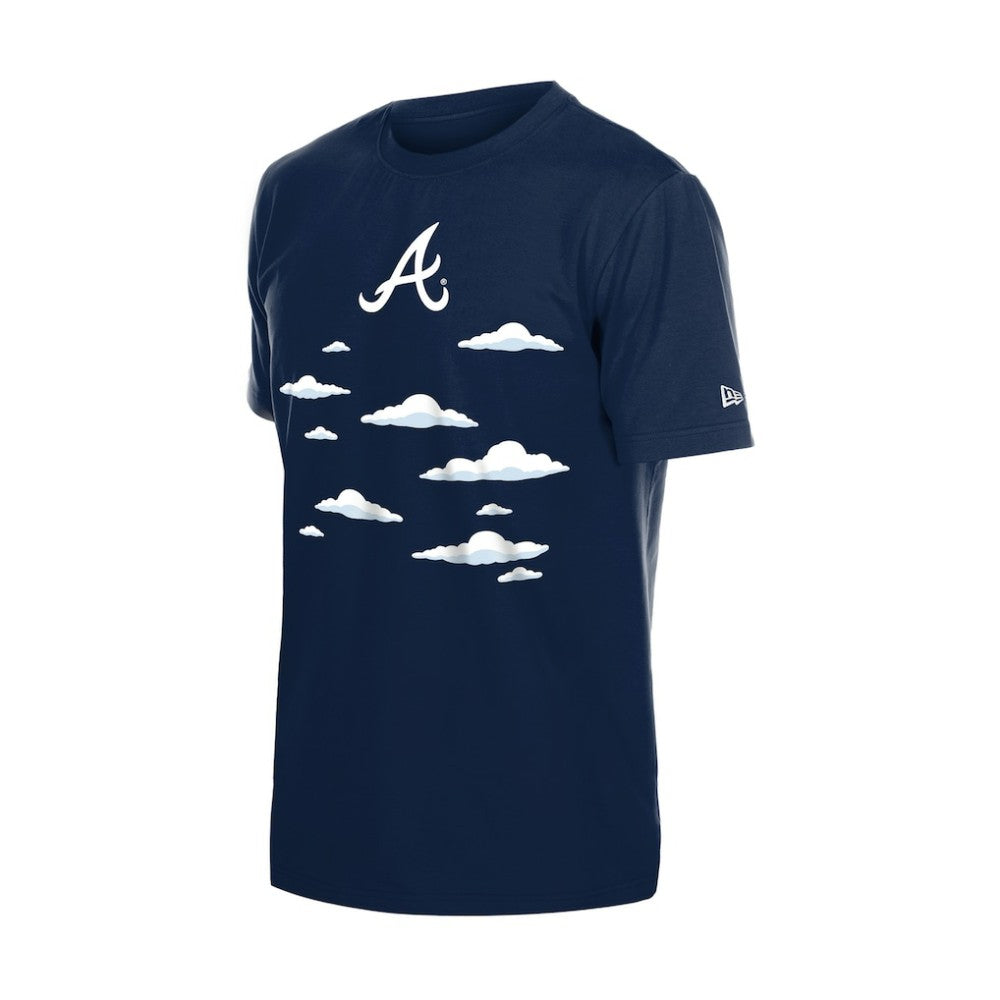 Atlanta Braves MLB x Simpsons 2026 Collab Clouds T-Shirt Navy | New Era