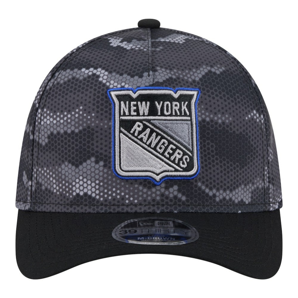 New York Rangers New Era Zero Dark 39THIRTY Flex Hat Black