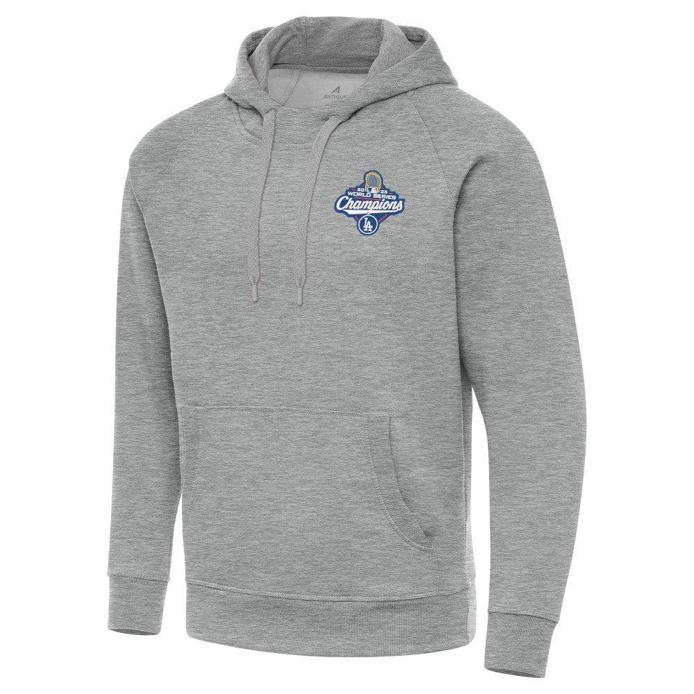 Los Angeles Dodgers Antigua 2025 World Series Champions Victory Hoodie Heather Gray