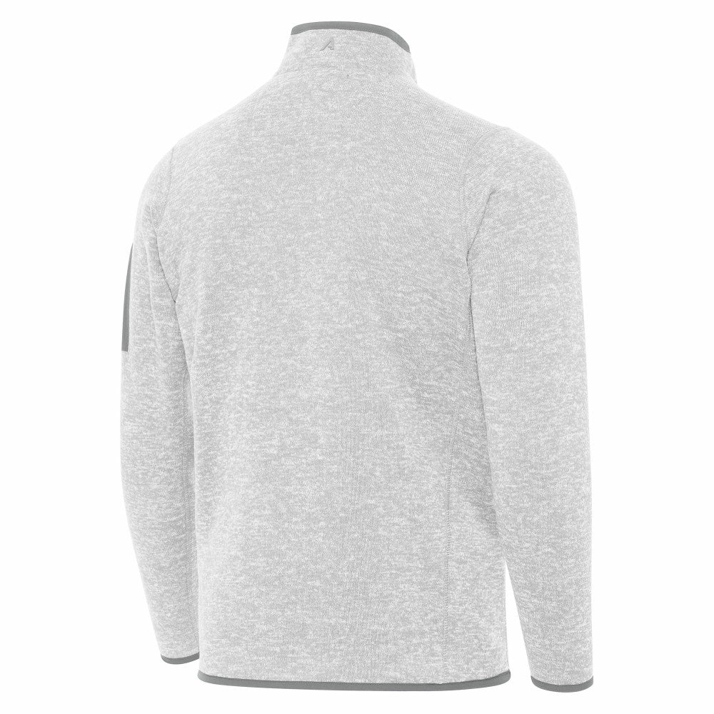 Los Angeles Dodgers Antigua 2025 World Series Champions Fortune Quarter-Zip Jacket Heather Gray