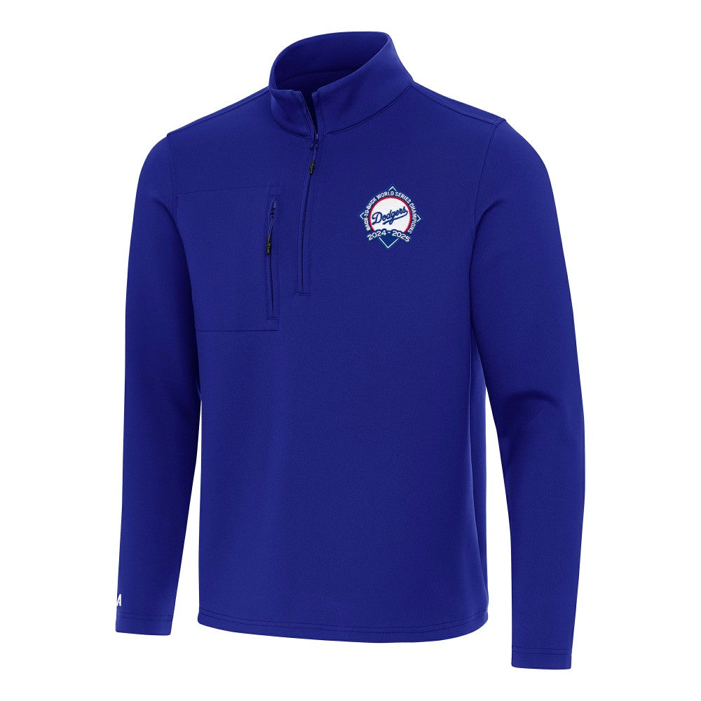 Los Angeles Dodgers Antigua Back-to-Back World Series Champions Insider Quarter-Zip Pullover Royal