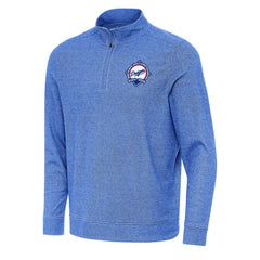 Los Angeles Dodgers Antigua Back-to-Back World Series Champions Subtle Quarter-Zip Pullover Heather Royal