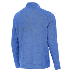 Los Angeles Dodgers Antigua Back-to-Back World Series Champions Subtle Quarter-Zip Pullover Heather Royal