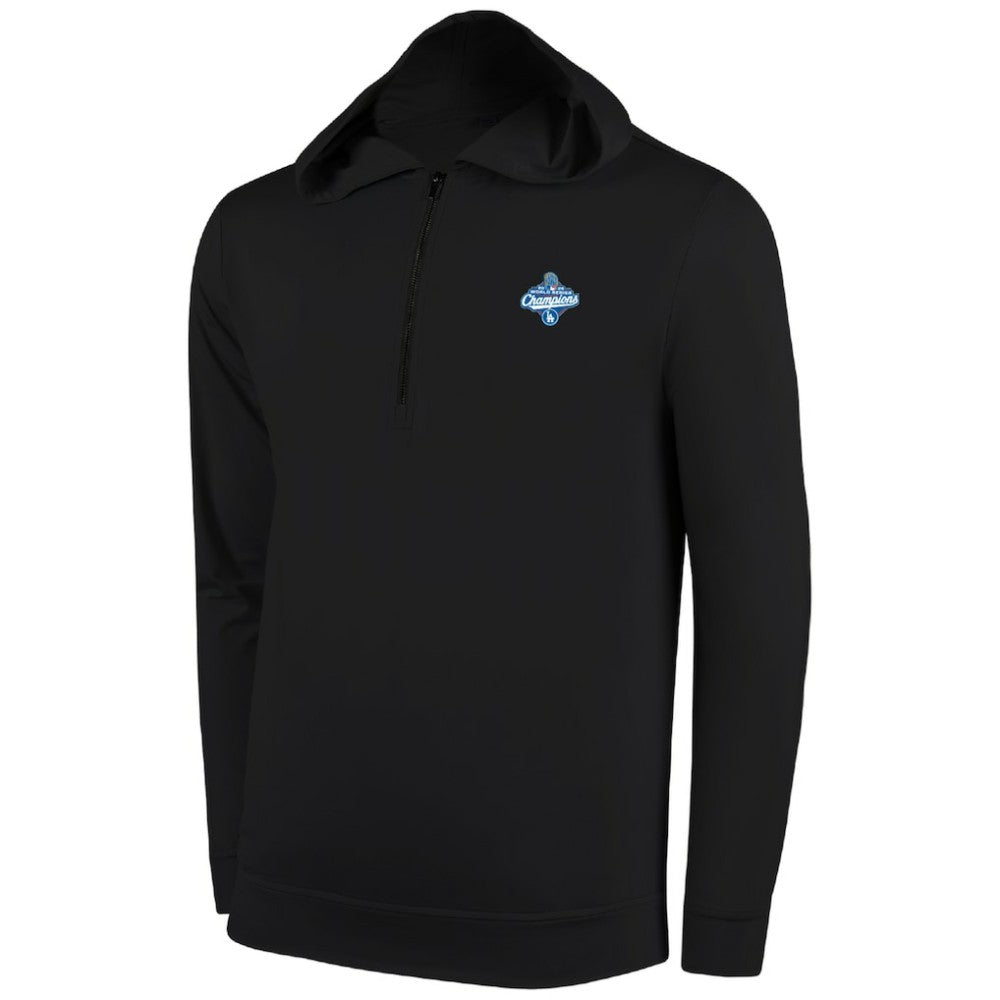 Los Angeles Dodgers 2025 World Series Champions Seabreeze Half-Zip Hoodie Black
