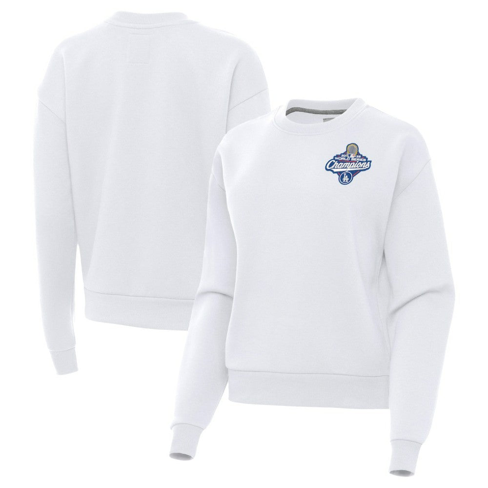 Los Angeles Dodgers Antigua Women's 2025 World Series Champions Victory Sweatshirt White