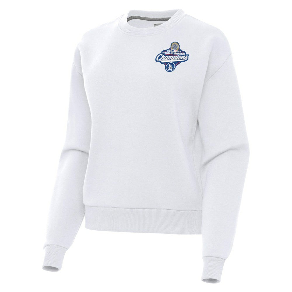 Los Angeles Dodgers Antigua Women's 2025 World Series Champions Victory Sweatshirt White