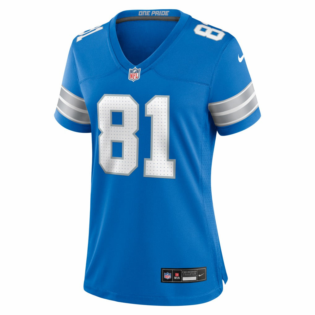 Calvin Johnson Detroit Lions Women's Team Retired Game Jersey - Blue
