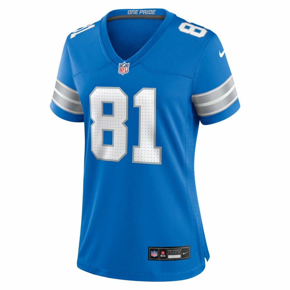 Calvin Johnson Detroit Lions Women's Team Retired Game Jersey - Blue
