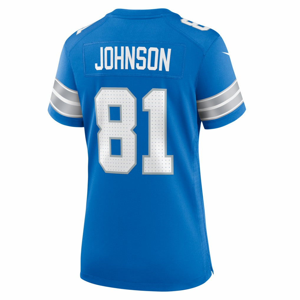 Calvin Johnson Detroit Lions Women's Team Retired Game Jersey - Blue