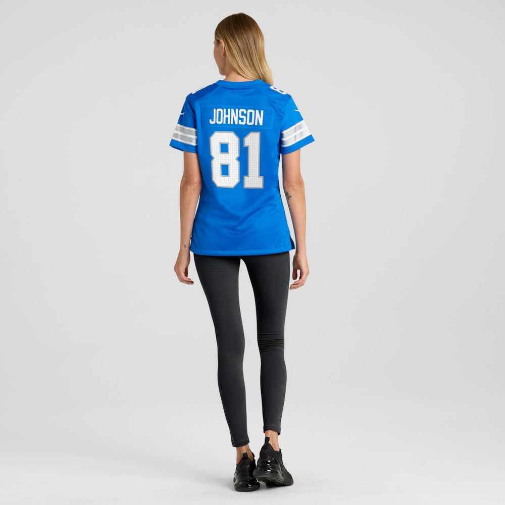 Calvin Johnson Detroit Lions Women's Team Retired Game Jersey - Blue