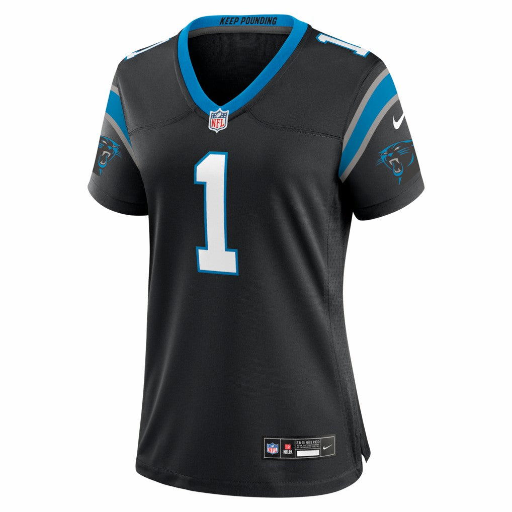 Cam Newton Carolina Panthers Women's Team Retired Game Jersey - Black
