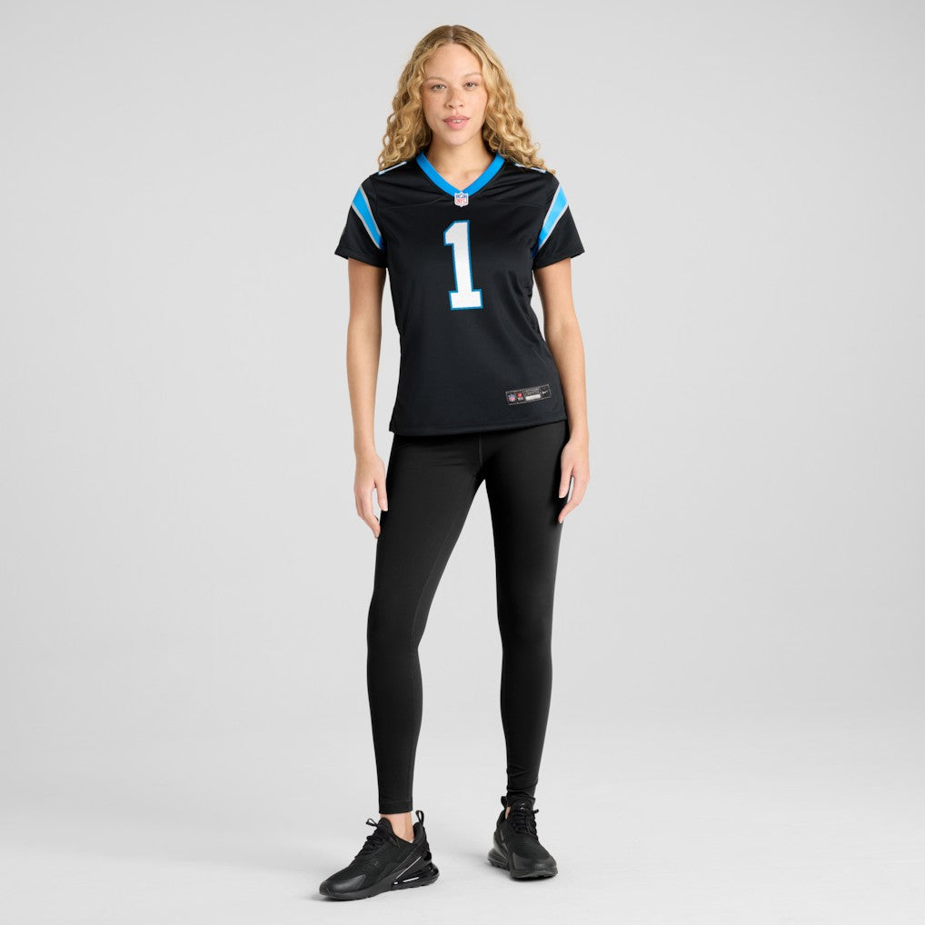 Cam Newton Carolina Panthers Women's Team Retired Game Jersey - Black