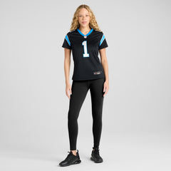 Cam Newton Carolina Panthers Women's Team Retired Game Jersey - Black