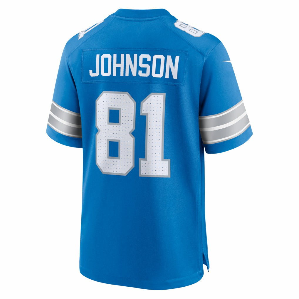 Calvin Johnson Detroit Lions Team Retired Game Jersey - Blue