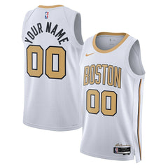 Boston Celtics Unisex 2025/26 City Edition Swingman Custom Jersey - White