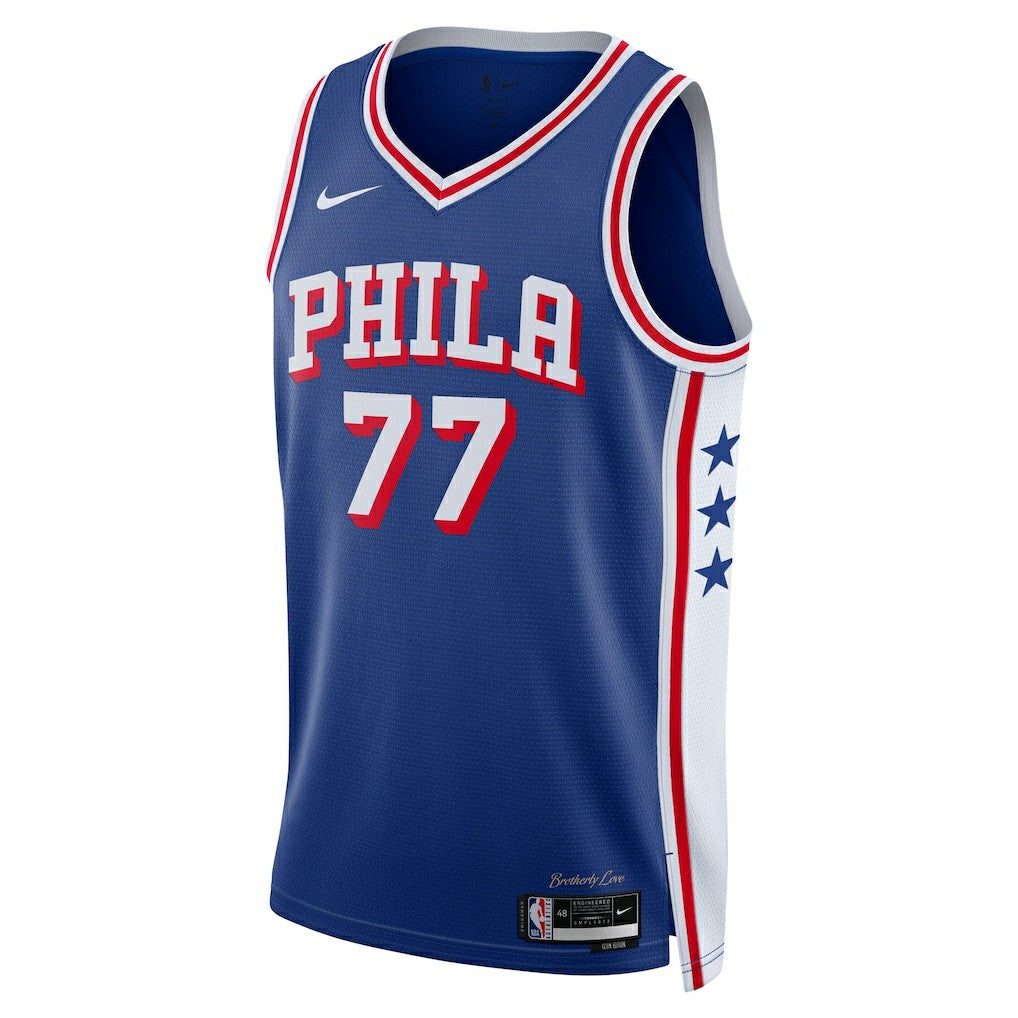 VJ Edgecombe Philadelphia 76ers Unisex Swingman Jersey - Icon Edition - Royal