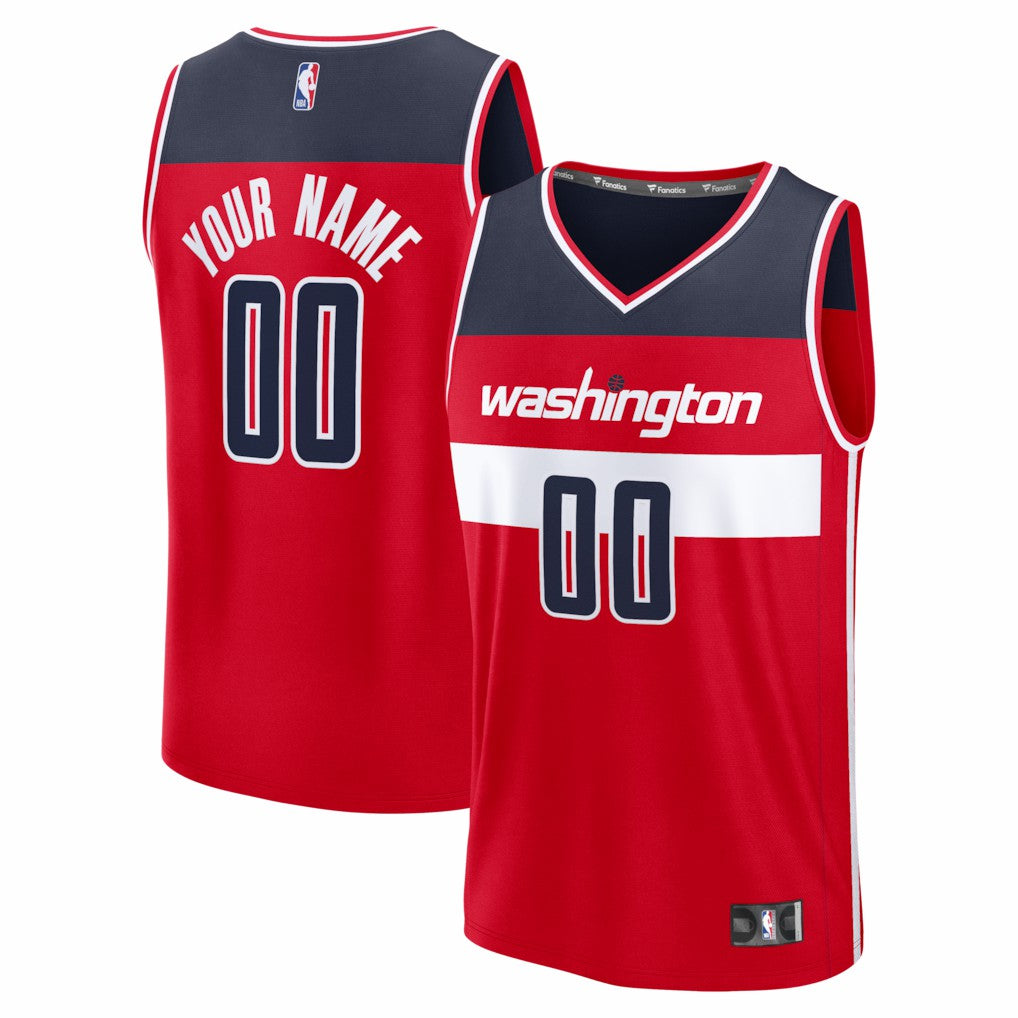 Washington Wizards Fastbreak Custom Jersey - Red - Icon Edition