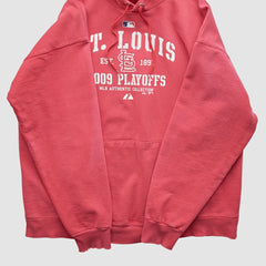 St. Louis Cardinals Majestic 2009 Hooded Pullover Sweatshirt Red Vintage