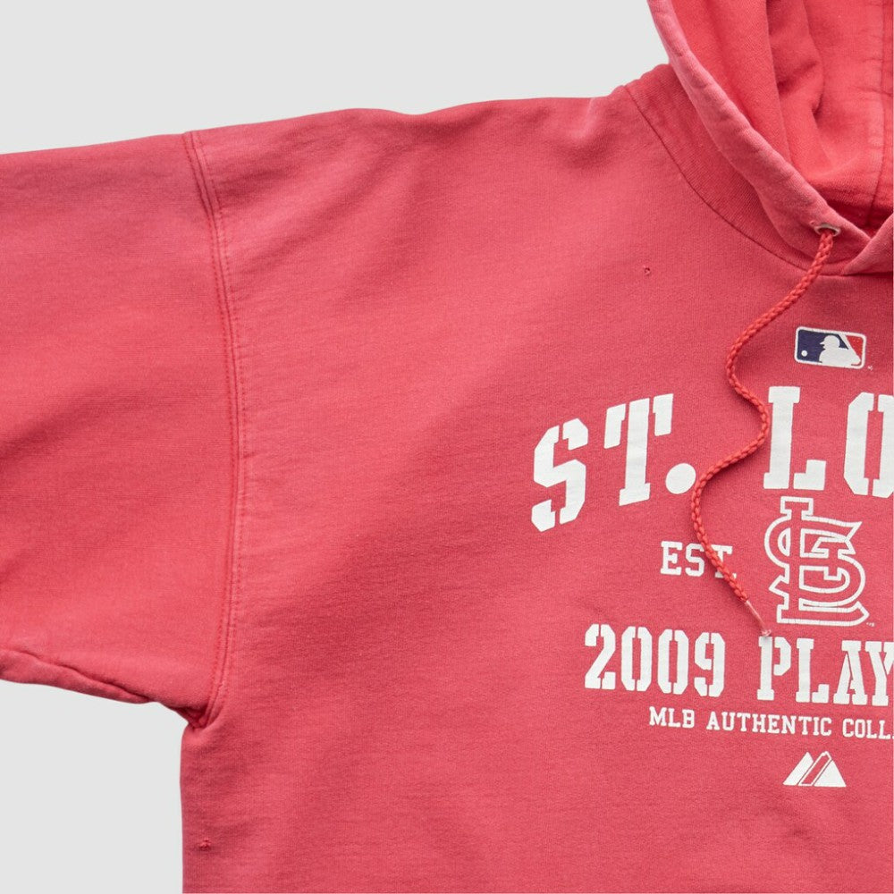 St. Louis Cardinals Majestic 2009 Hooded Pullover Sweatshirt Red Vintage