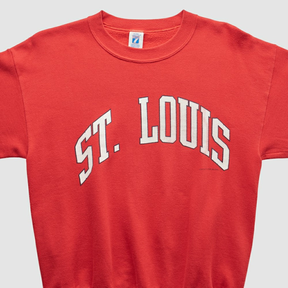 St. Louis Cardinals Logo 7 90s Sweatshirt Red Vintage