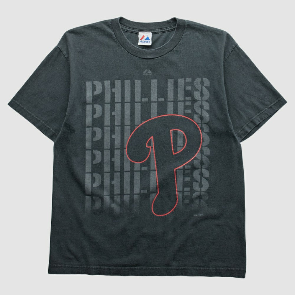 Philadelphia Phillies Majestic 2010s T-shirt Black Vintage
