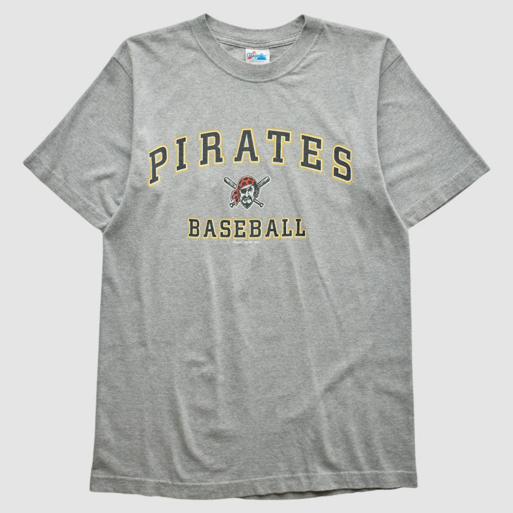 Pittsburgh Pirates Majestic 2000 T-shirt Heather Gray Vintage
