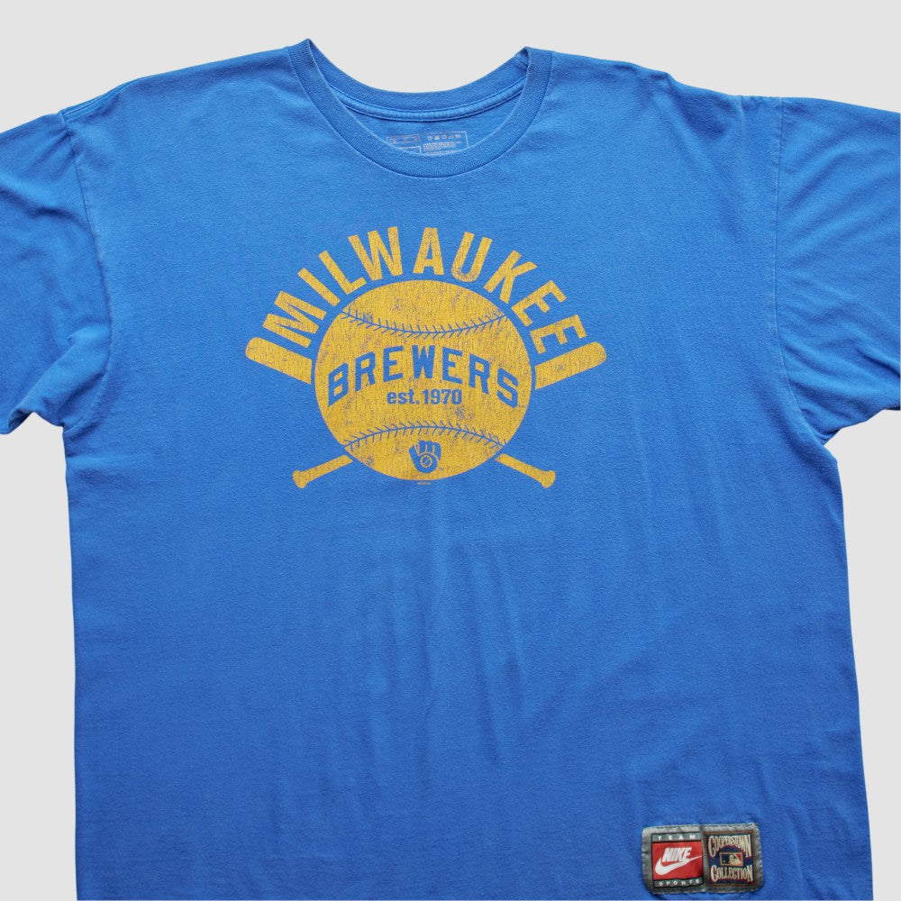 Milwaukee Brewers 2000s T-shirt Blue Vintage | Nike