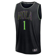 Zion Williamson New Orleans Pelicans 2025/26 City Edition Fast Break Jersey - Black