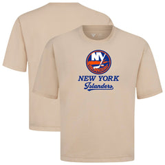 New York Islanders Levelwear Team Surge Luxe Signature Knit T-Shirt Khaki