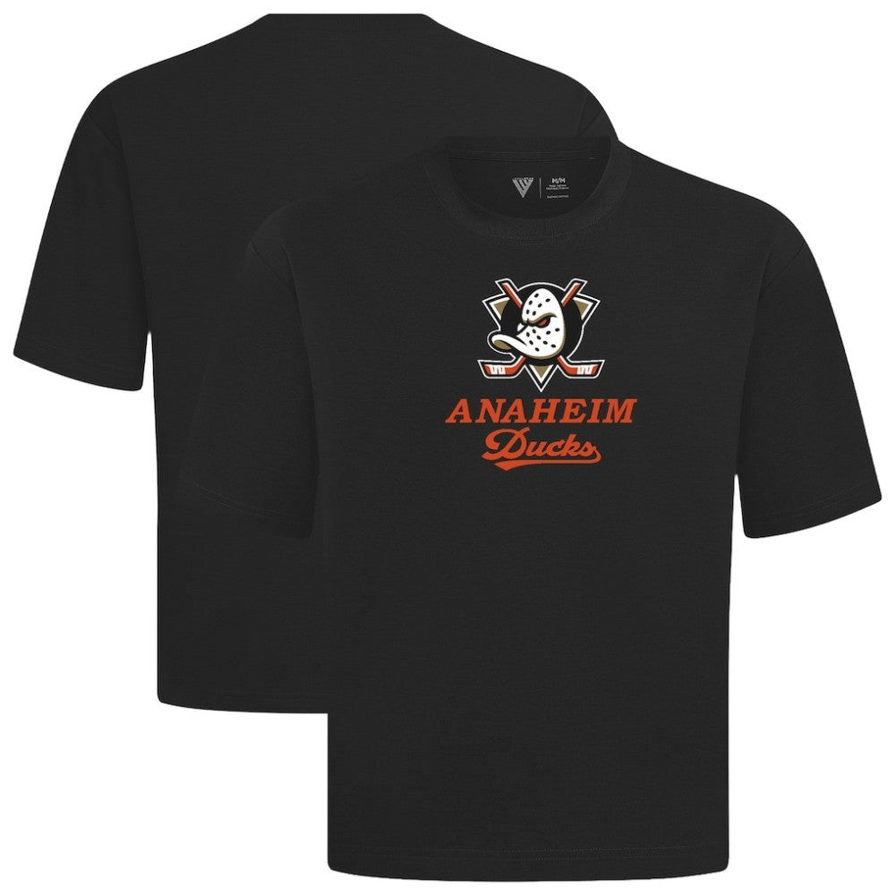 Anaheim Ducks Levelwear Team Surge Luxe Signature Knit T-Shirt Black
