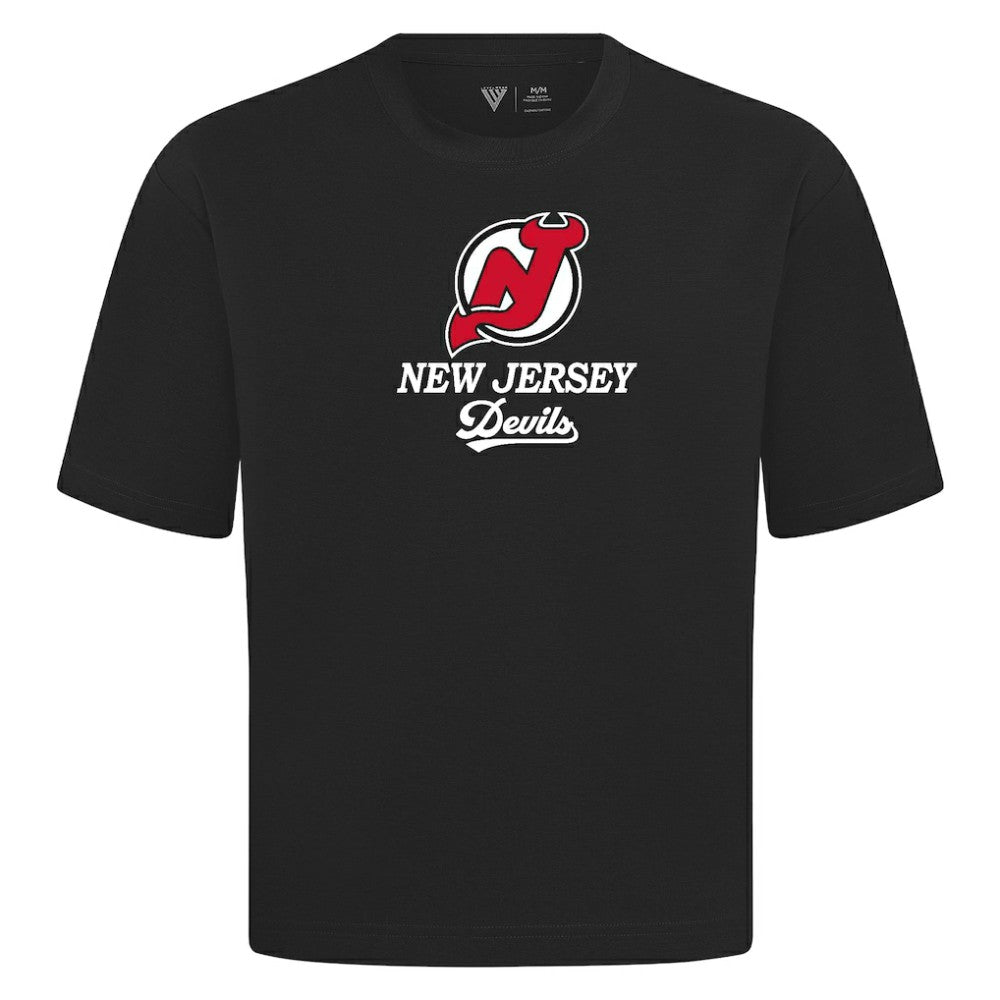 New Jersey Devils Levelwear Team Surge Luxe Signature Knit T-Shirt Black
